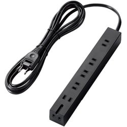 回転機能タップ 6個口（内3ピン1） 3m ブラック T-KF01-2630BK