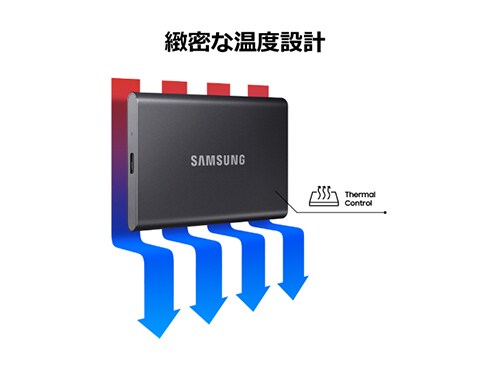 SAMSUNG サムスン MU-PC2T0TYO3 [Portable SSD T7 チタン