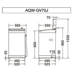 ヨドバシ.com - AQUA アクア AQW-GV70J（W） [簡易乾燥機能付き洗濯機