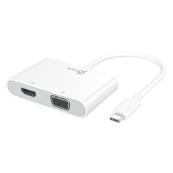 USB-C to HDMI & VGA アダプタ with PD 3.0& USB-A ハブ JCA175