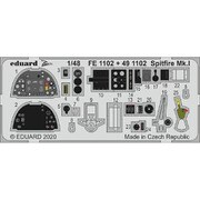 EDUFE1102 スピットファイア Mk.I ズームエッチングパーツ エアフィックス用 [1/48スケール エッチングパーツ]