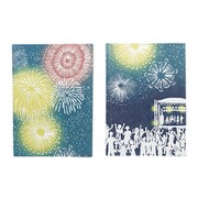 越前和紙ノート 葉月（8月） 花火とフェス DT-WN008