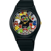スーパーマリオ コラボレーションウォッチコレクション ウレタンバンド ブラック/総柄 ACCK429