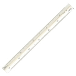 三角スケール 15cm 一般用 ホワイト 014-0201