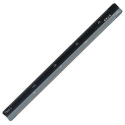 三角スケール 15cm 建築仕様 ブラック 014-0204