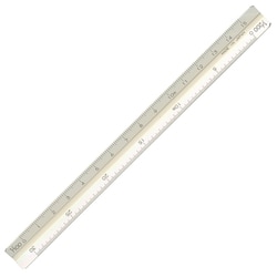 三角スケール 15cm 土地家屋用 ホワイト 014-0205
