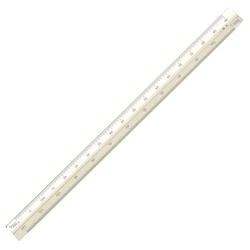 三角スケール 30cm 一般用 ホワイト 014-0207