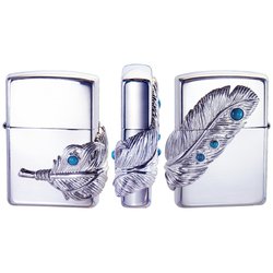ライター ZIPPO BIG FEATHER METAL 15モデル スターリング シルバー