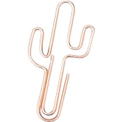 クリップ 5個セット Paper Clips Cactus Rose Gold sgdos18