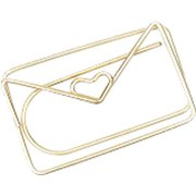 クリップ 5個セット Paper Clips Envelope Gold sgdos19