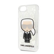 KLHCI8GLGIRKL [KARL LAGERFELD公式ライセンス iPhone SE（第2世代）/8/7 4.7インチ用 背面ケース グリッター 蓄光]