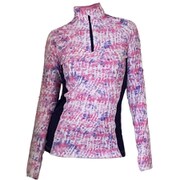 【石井スポーツ限定商品】CWAプリント柄長袖ジップアップ CW9924P TieDye Lサイズ [スキーアンダーシャツ レディース]