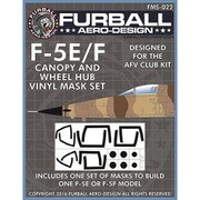 FMS-022 F-5E/F キャノピー&ホイールハブ マスキングシート [1/48スケール ディティールアップパーツ]
