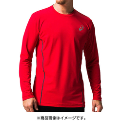 2271A008.600-M [ウィンジョブロングスリーブクールトップ Mサイズ クラシックレッド×ダークグレー]