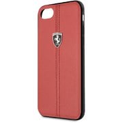 iPhone SE(第2世代)/8/7 4.7インチ用 フェラーリ 公式ライセンス 本革 背面ケース レッド FEHDEHCI8RE