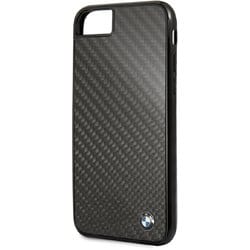 iPhone SE（第2世代）/8/7 4.7インチ用 BMW 公式ライセンス リアルカーボン 背面ケース ブラック BMHCI8MBC