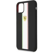 iPhone 11 用 フェラーリ 公式ライセンス シリコン 背面ケース ブラック FESPIHCN61BK