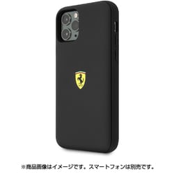 iPhone 11 Pro用 フェラーリ 公式ライセンス 内蔵カードスロット付 背面ケース ブラック FESOPHCN58BK