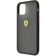 iPhone 11 用 フェラーリ 公式ライセンス PC+TPU 背面ハードケース ブラック FESMEHCN61BK