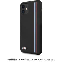iPhone 11 用 BMW 公式ライセンス シリコン 背面ハードケース ブラック BMHCN61SIVTBK
