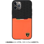 iPhone 11 Pro Max用 ランボルギーニ 公式ライセンス 本革+スエード調皮革 背面ケース オレンジ LB-TPUPCIP11PM-UR/D8-OE