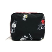 6701/K915 [Lesportsac×BT21（防弾少年団） スクエア コスメティック BLACK ACC 並行輸入品]
