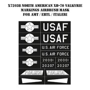 MHZX72038 ノースアメリカン XB-70 ヴァルキリー マーキング塗装マスク シール イタレリ用 [1/72スケール マスクシール]
