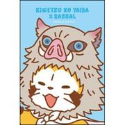 鬼滅の刃×あらいぐまラスカル スクエアマグネット ラスカルVer. 嘴平伊之助 [キャラクターグッズ]