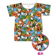 AWDS6492 Tシャツ グーフィー＆マックス ぎっしり 総柄 Lサイズ [キャラクターグッズ]