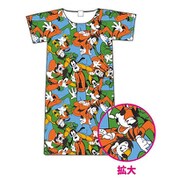 AWDS6495 ロングTシャツ グーフィー＆マックス ぎっしり 総柄 [キャラクターグッズ]