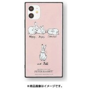 PR-52A [iPhone 11/XR用 スクエアガラスケース ピーターラビット ラインアート]