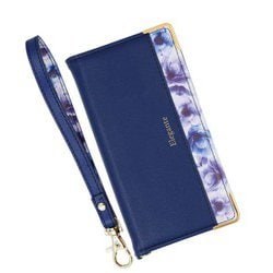 BL-IPH8-06NV [iPhone SE（第2世代）/8/7 4.7インチ用 フラワー手帳型ケース エレガンテ/ネイビー]