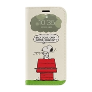 iPhone 11 / iPhone XR 用 フリップ窓付きダイアリーケース PEANUTS（ピーナッツ） スヌーピー/ごはん皿 [iPhone用ケース]