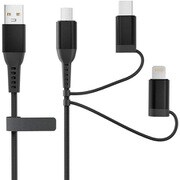3 in 1 USBケーブル REMOVAL GANTLET USB-Micro/USB-Lightning ブラック MS-UAML12-BK