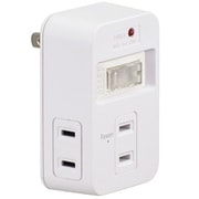発煙ガードタップ スイッチ付 3個口 ホワイト HS-TMP3HS3-W
