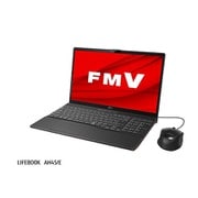 ノートパソコン LIFEBOOK AHシリーズ/15.6型ワイド/Core i3-10110U/メモリ 8GB/SSD 512GB/DVDスーパーマルチドライブ/Windows 10 Home 64ビット/Office Home and Business 2019/ブライトブラック FMVA45EBC1