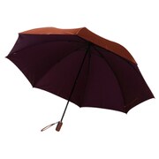 折りたたみ傘 甲州織雨傘 60cm 手開き式 バイカラー ブラウン 15-1260