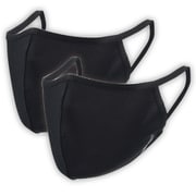 2枚入り 爽快マスク Lサイズ 男性普通サイズ ブラック COOL MASK 洗えるマスク AC-MASK001L2-BK