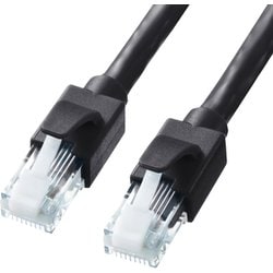 LANケーブル 0.5m CAT6A ブラック 爪折れ防止 PoE対応 難燃素材 単線 UTP ストレート結線 RJ45 KB-T6ATS-005BK