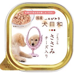 犬日和トレイ ささみ チーズ入り [犬用 ウェットフード 100g 一般食・おかずタイプ]