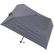 折りたたみ傘 晴雨兼用 小紋柄 50cm 手開き式 4本骨 UVカット加工 1級遮光 グレー 3004105