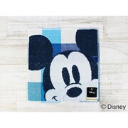 38-1110060NB [Disney チェッカーボード＋2 タオルハンカチ 25cm×25cm ネイビー]