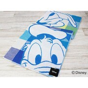 Disney チェッカーボード+2 フェイスタオル 34cm×80cm ブルー 38-1112160B