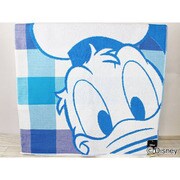 Disney チェッカーボード+2 バスタオル 60cm×120cm ブルー 38-1113380B