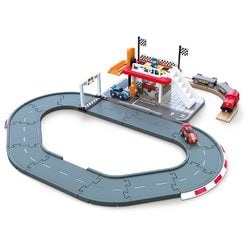 木製玩具 E3734 Hape（ハペ） レーシングサーキットセット
