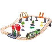 木製玩具 E3762 Hape（ハペ） ソーラーで光る！シティレールセット