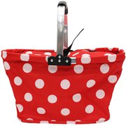 (新)ピクニック保冷バック 30L レッドホワイトドット