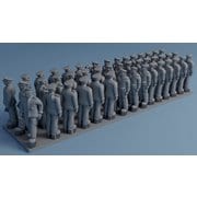 NSA144531 旧日本海軍兵 WWII 整列・行進 [1/144スケール レジン製ミリタリーフィギュア]