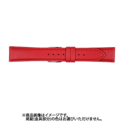BCA060RR [時計バンド 牛革 ウォッシャブルベルト レッド 19mm]