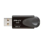 USBメモリー スライド式 USB3.0対応 64GB 高速モデル Turbo Attache4 ブラック P-FD64GTBAT4-GEY
